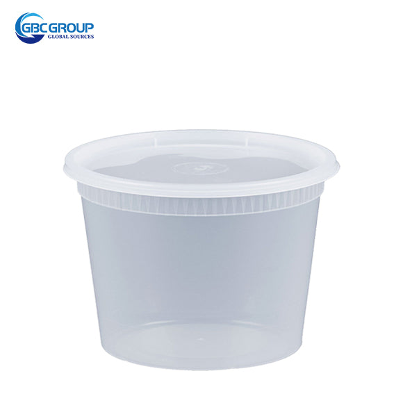 16 oz. Translucent Plastic Deli Container with Lid