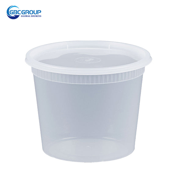 24 oz. Round Microwaveable Deli Container Combo Pack (Clear) 240