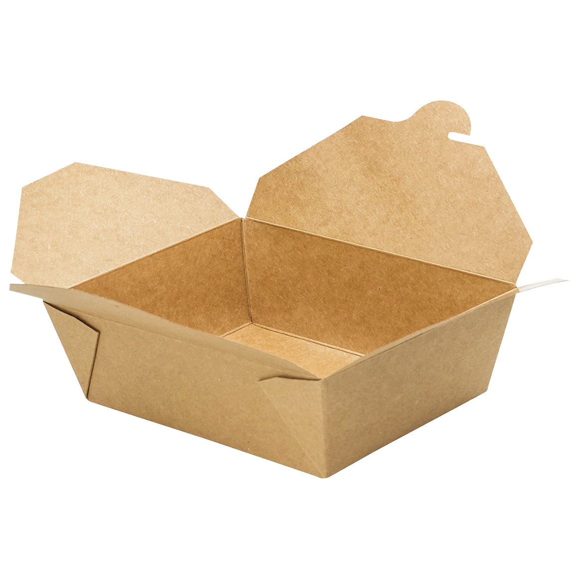 Choice Kraft Microwavable Folded Paper #3 Take-Out Container 7 3/4 x 5  1/2 x 2 1/2 - 200/Case